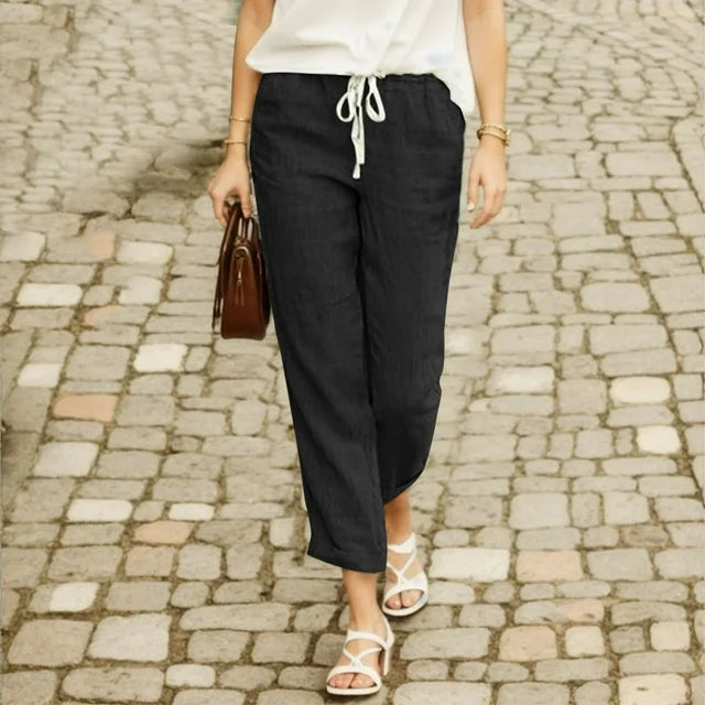 pantalon avec cordon en coton