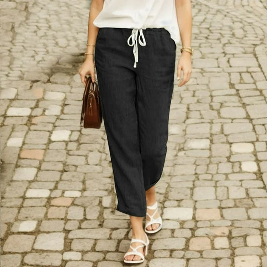 pantalon avec cordon en coton