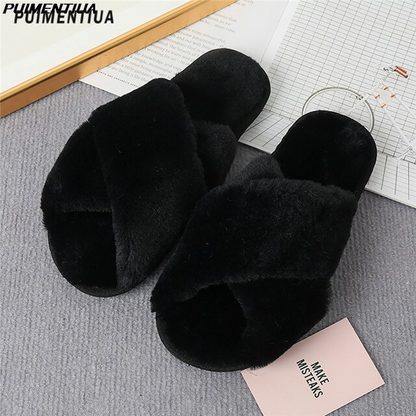 Chaussons duveteux pour femmes