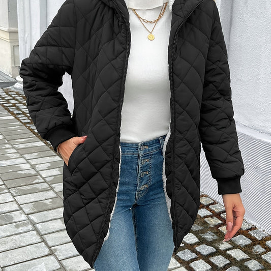 Sophie | Veste bouffante zippée matelassée avec doublure en imitatiefur