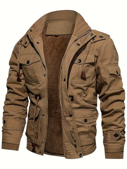 Veste tactique d'extérieur à capuche en laine polaire chaude pour hommes | Parfait pour les activités de plein air