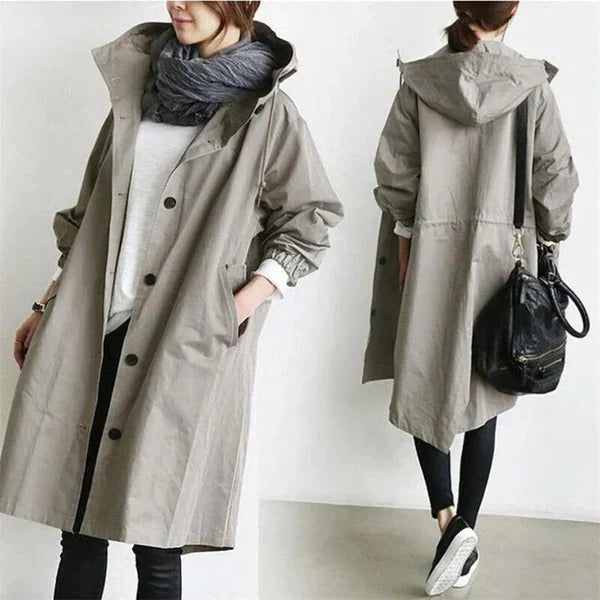 Oliviana - veste longue d'extérieur avec capuche