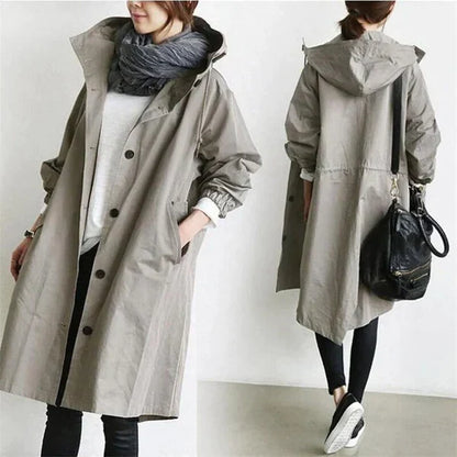 Oliviana - veste longue d'extérieur avec capuche