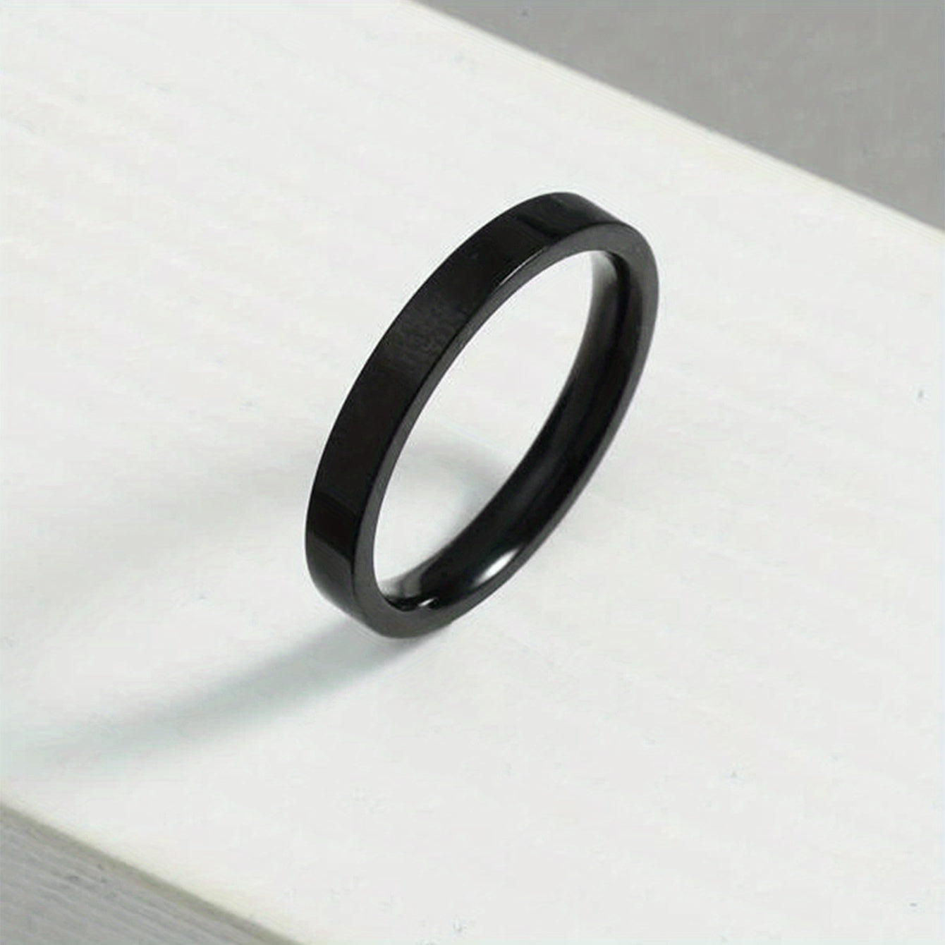 Lotte | Bague en acier inoxydable brillant avec motif en forme d'arche