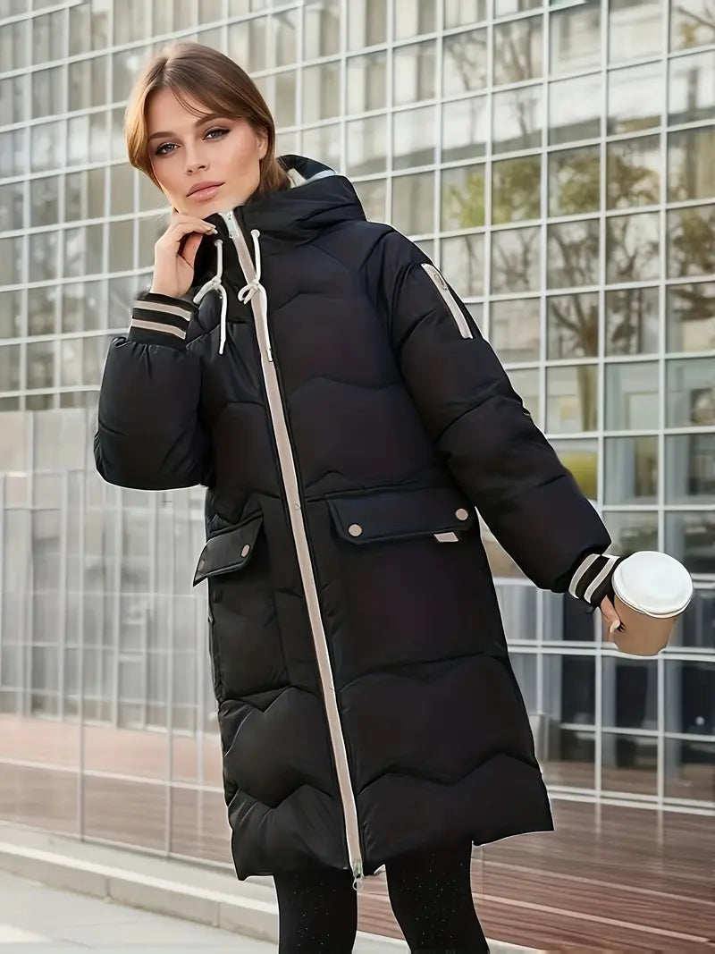 Hauda - manteau avec capuche et fermeture éclair pour femmes