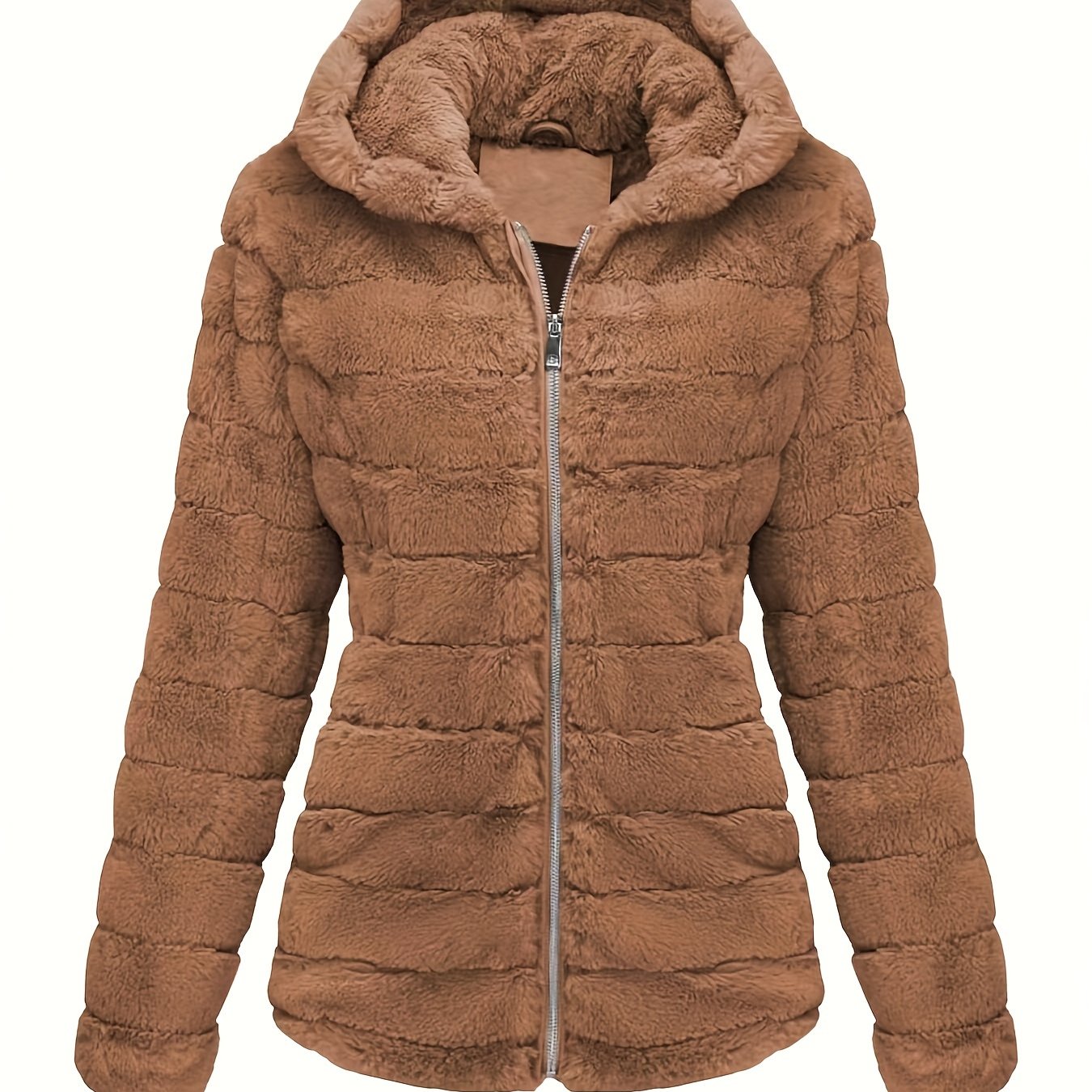 Elise | Manteau teddy élégant de couleur unie