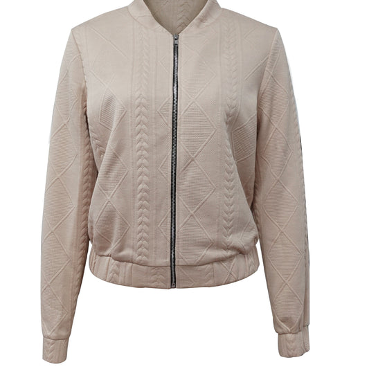Lotte | Veste bombardier décontractée à texture unie