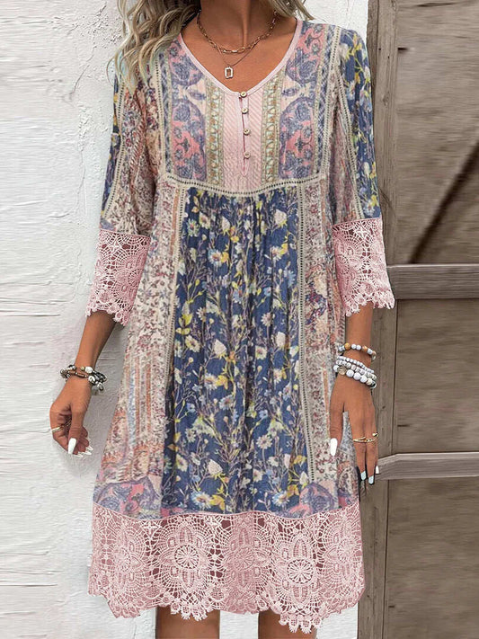 robe midi de style bohème avec une finition délicate