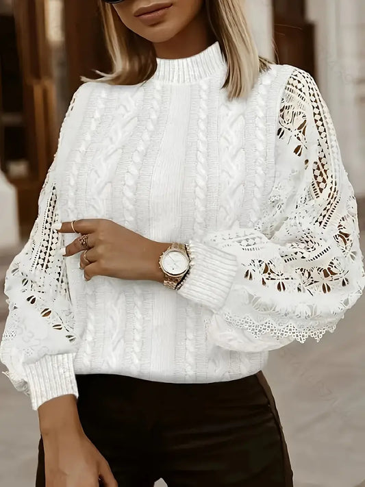 Victoria - pull stylé en dentelle