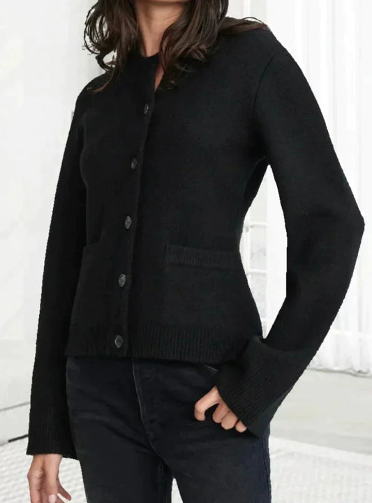 Jane - Cardigan Tricoté Doux avec Boutons pour Femmes
