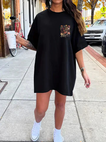 Iris - Robe T-shirt à encolure ronde