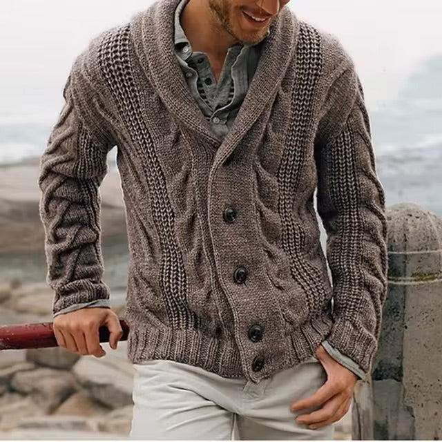 Matteo - Gilet chaud en laine tricotée