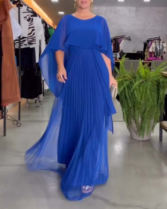 Beatrice - robe longue élégante à encolure ronde
