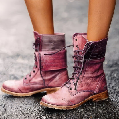 Birgit - Bottes en cuir rétro intemporelles et confortables