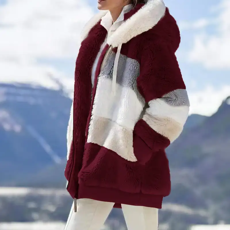 Veste en fourrure élégante avec poches