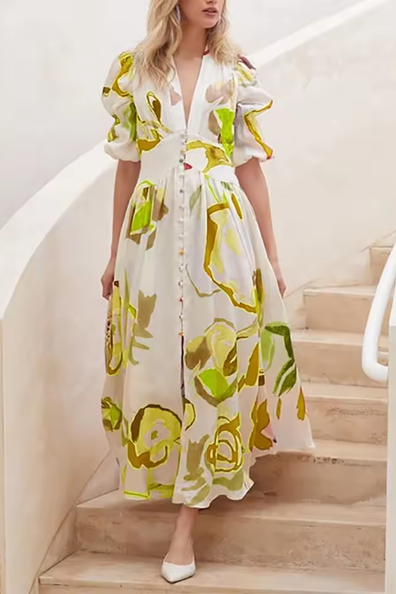 Isla | Robe de plage longue imprimée pour femmes