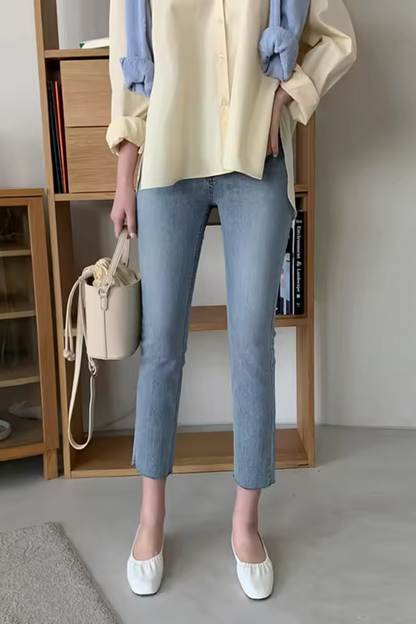 Lila | Jean droit bleu clair pour femme