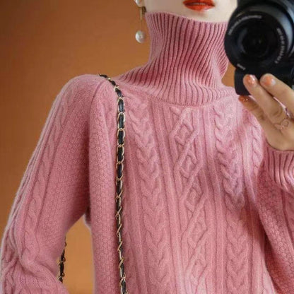 Lisen | Pulls chauds en tricot pour femmes | Col roulé