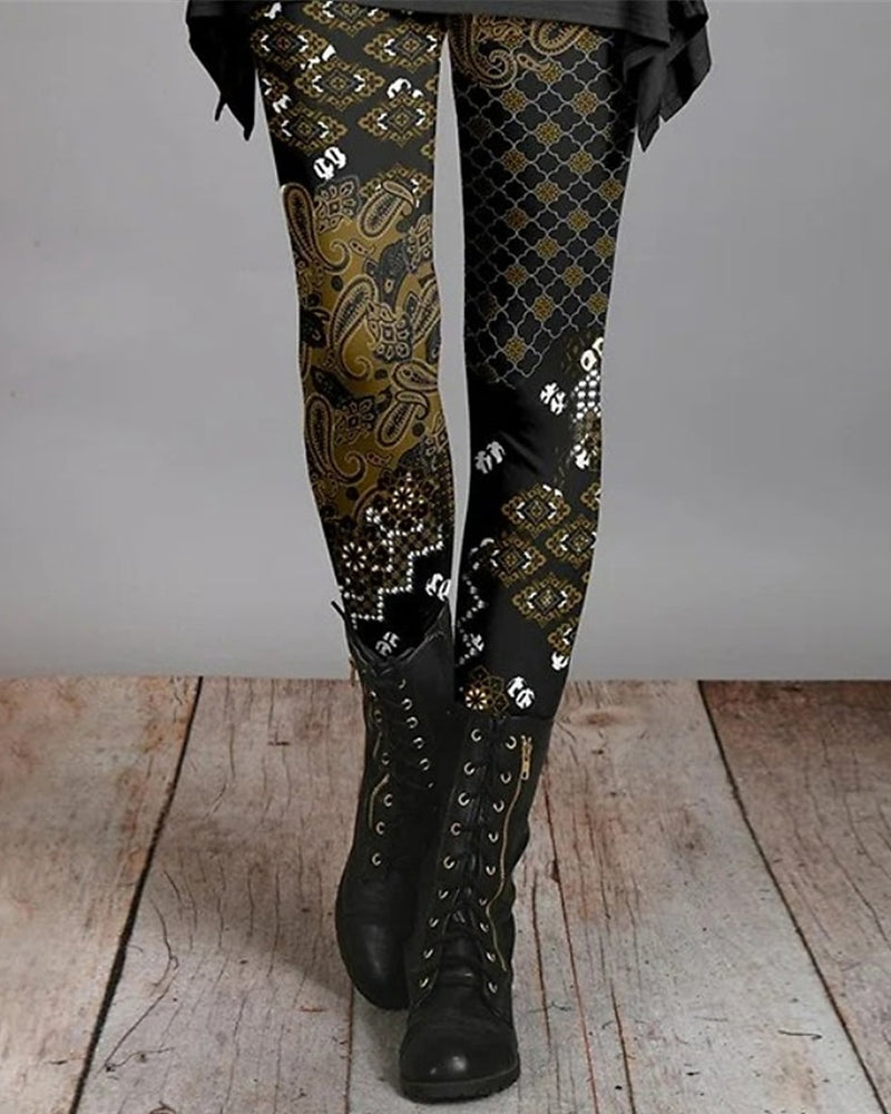 Leggings rétro style ethnique