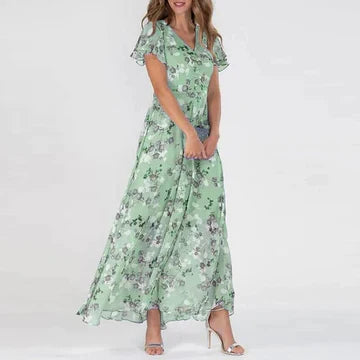 Joséphine - Longue robe d'été à motif floral