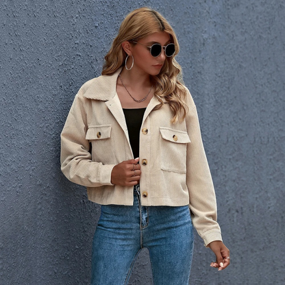 Amelia - veste décontractée en velours côtelé