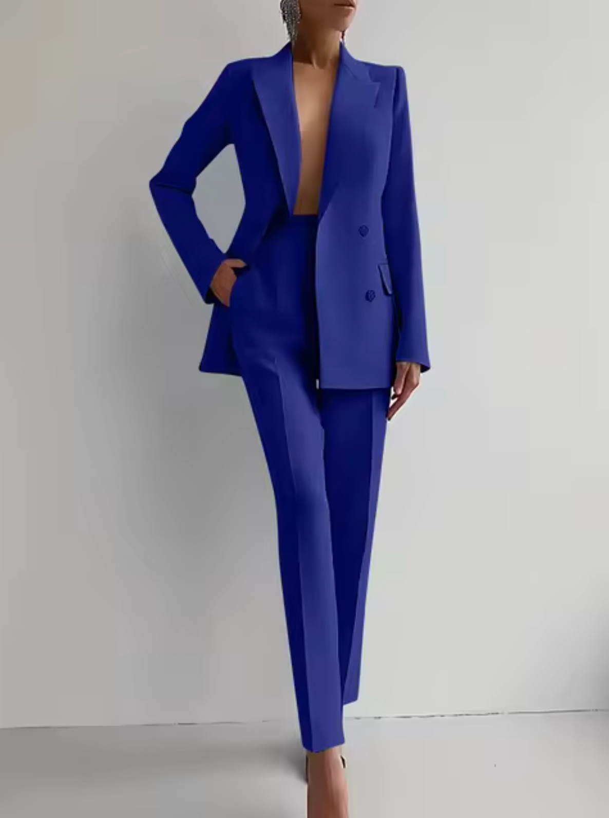 Mariza - Ensemble blazer et pantalon à plis