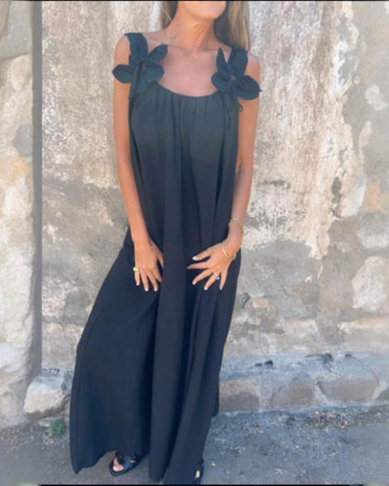 Robe longue à fleurs