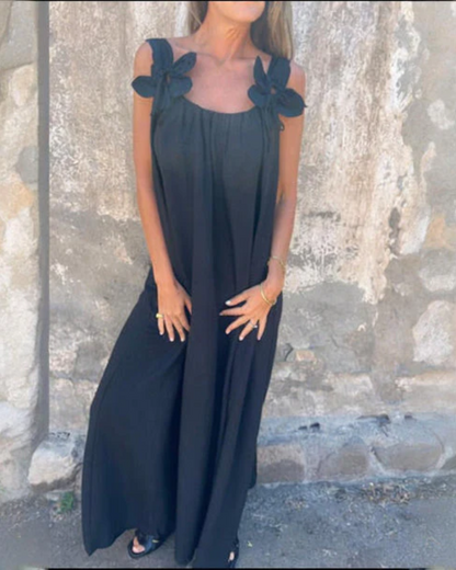 Robe longue à fleurs
