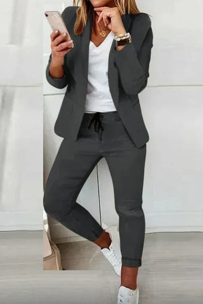 Blazer à manches longues et pantalon