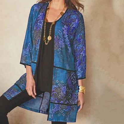 Wanda Blouse | Blouse longue à imprimé floral