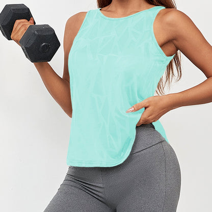 Lara | Débardeur de yoga avec découpe géométrique et coupe ample