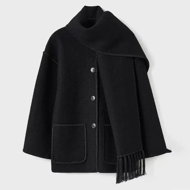 Pamella - Manteau à pompon intemporel pour femmes