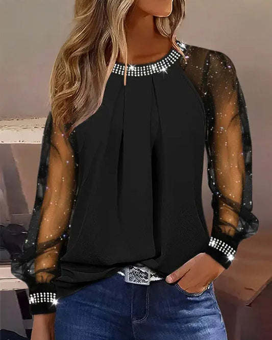Ilse | Top en maille stylisée avec paillettes