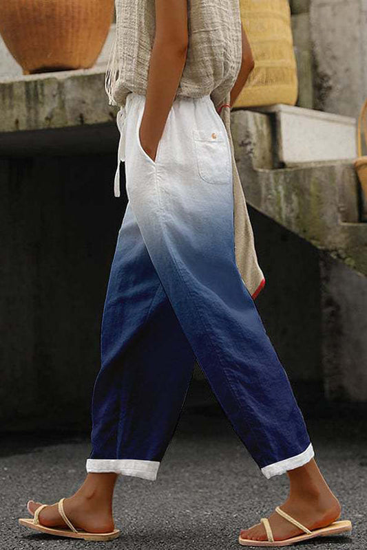 pantalons à bretelles et laineux