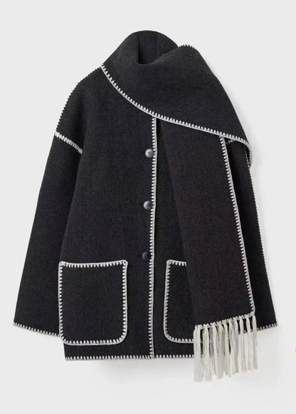 Pamella - Manteau à pompon intemporel pour femmes