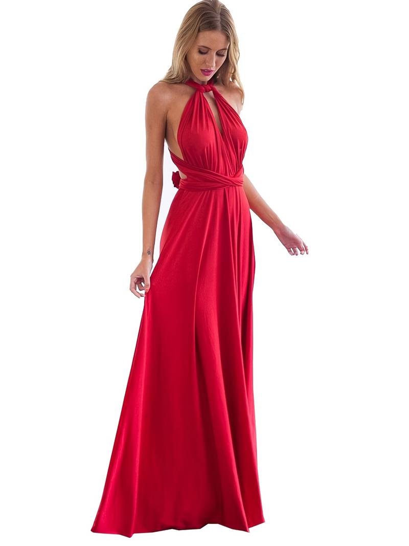 Elise - Robe Longue Stylisée Convertible