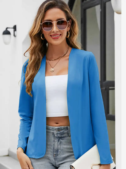 Emily - Blazer décontracté à manches longues, ouvert sur le devant