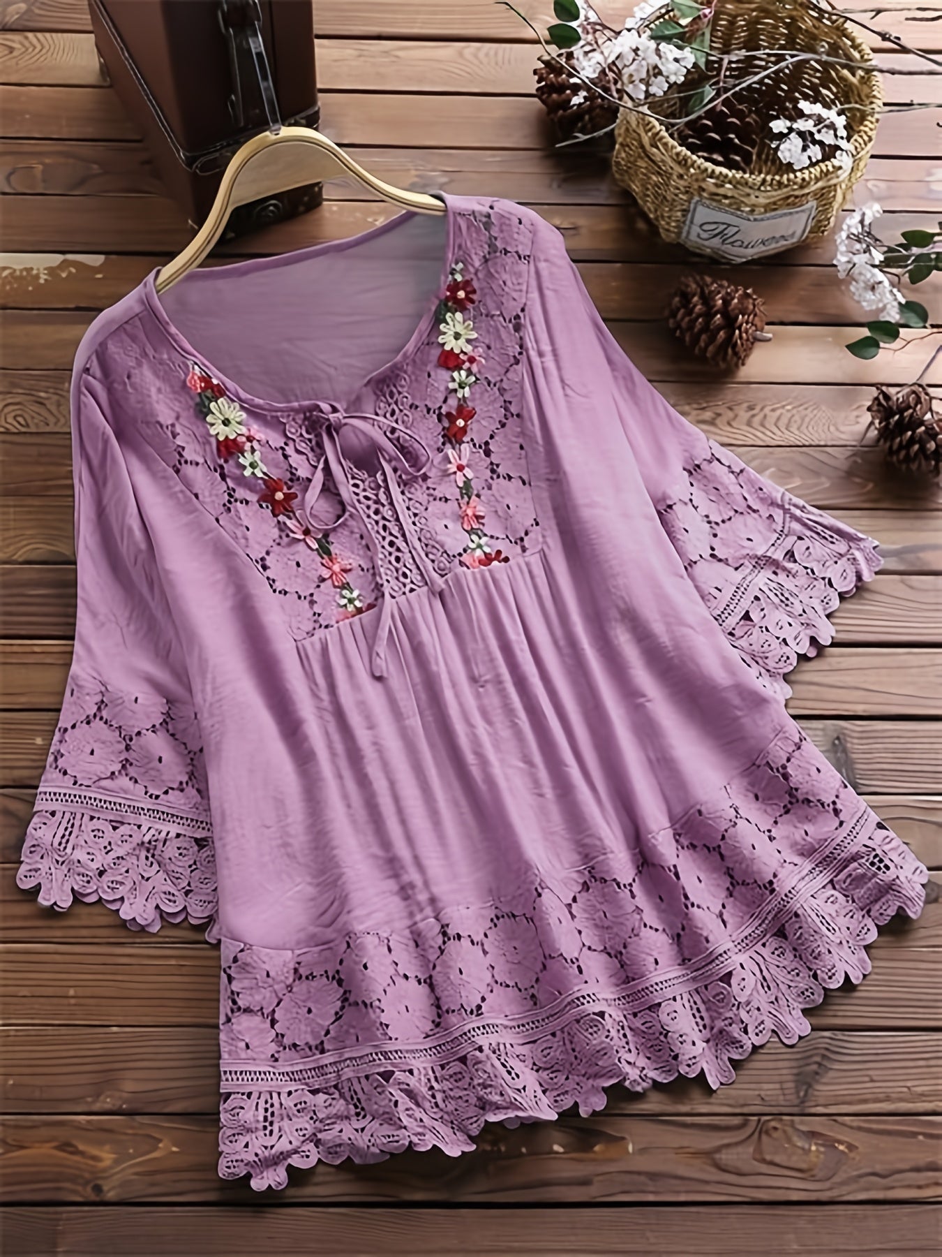 Tavo™ | Blouse Élégante en Dentelle Raffinée