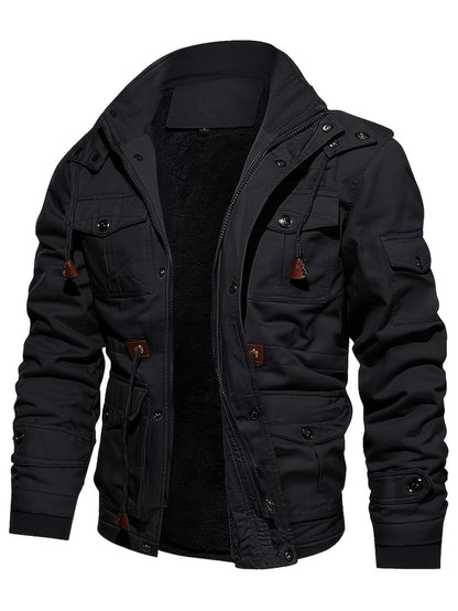 Veste tactique d'extérieur à capuche en laine polaire chaude pour hommes | Parfait pour les activités de plein air