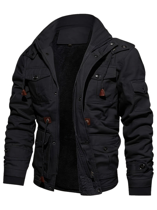 Veste tactique d'extérieur à capuche en laine polaire chaude pour hommes | Parfait pour les activités de plein air