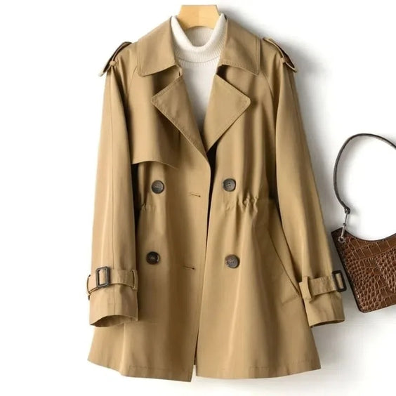 Zenvorin™ | Élégante Trench Coat à Double Boutonnage