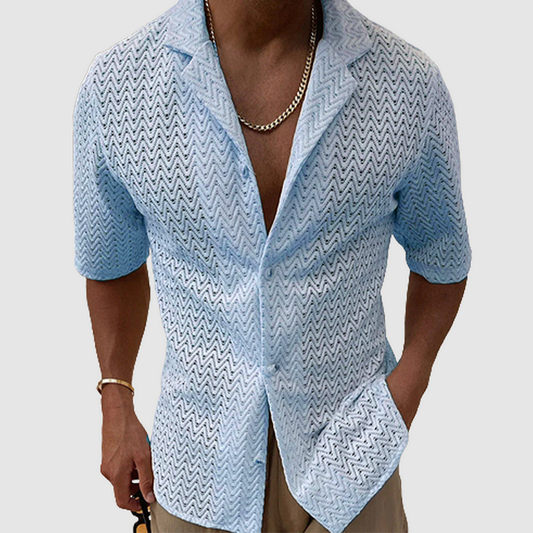 Aaron - Chemise en maille unie