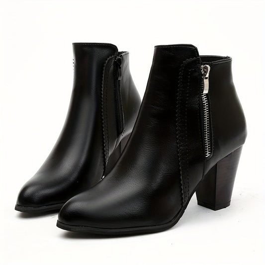 Lotte | Bottines à bout rond et à talon épais