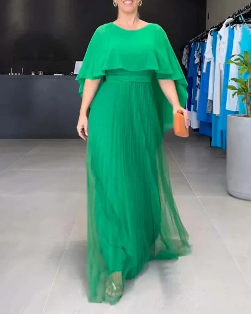 Beatrice - robe longue élégante à encolure ronde