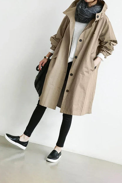 Helena - Trench-coat imperméable avec capuche