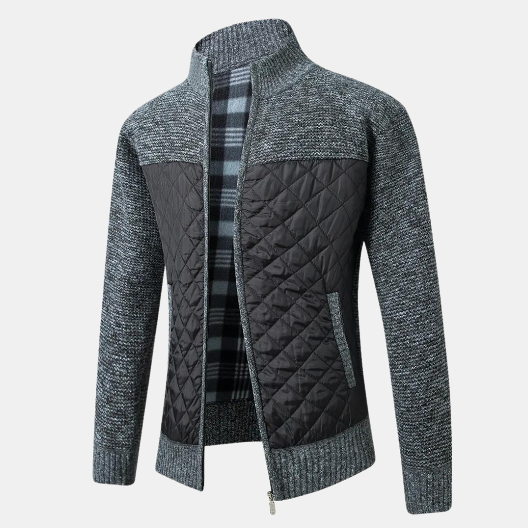 Uffe - Veste en tricot avec col montant