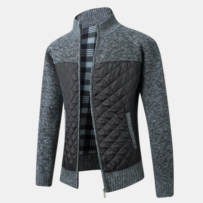 Uffe - Veste en tricot avec col montant