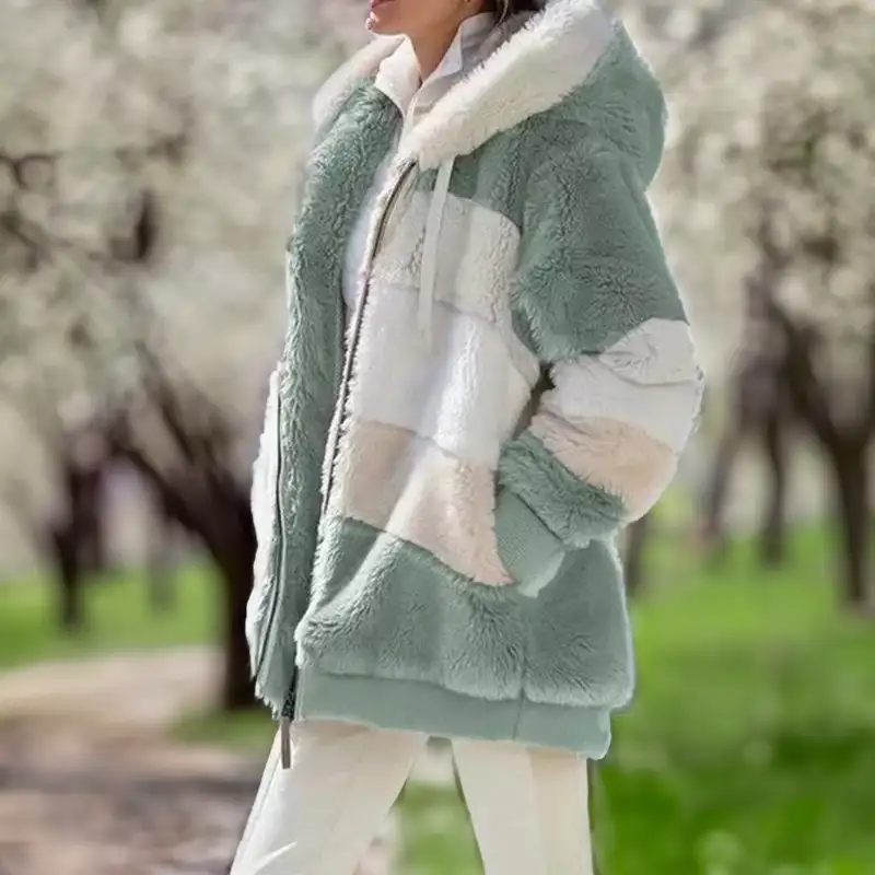 Veste en fourrure élégante avec poches