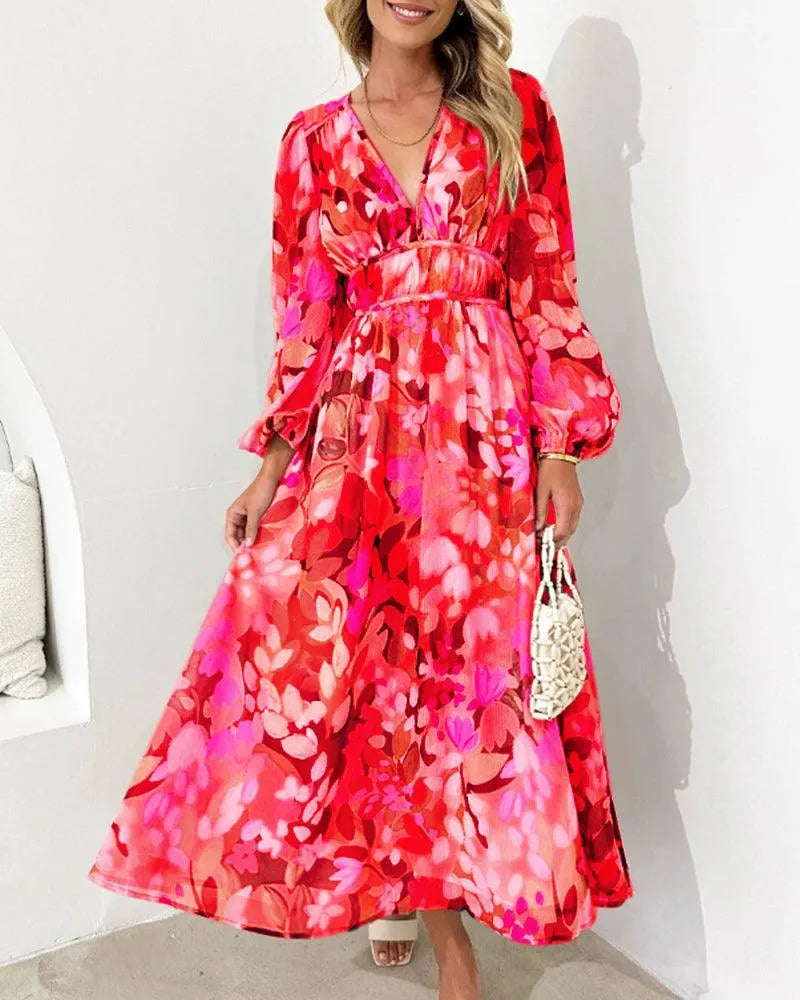 Robe longue - Asymétrique - Design tendance, fente haute, silhouette ample - Idéale pour les soirées d'été