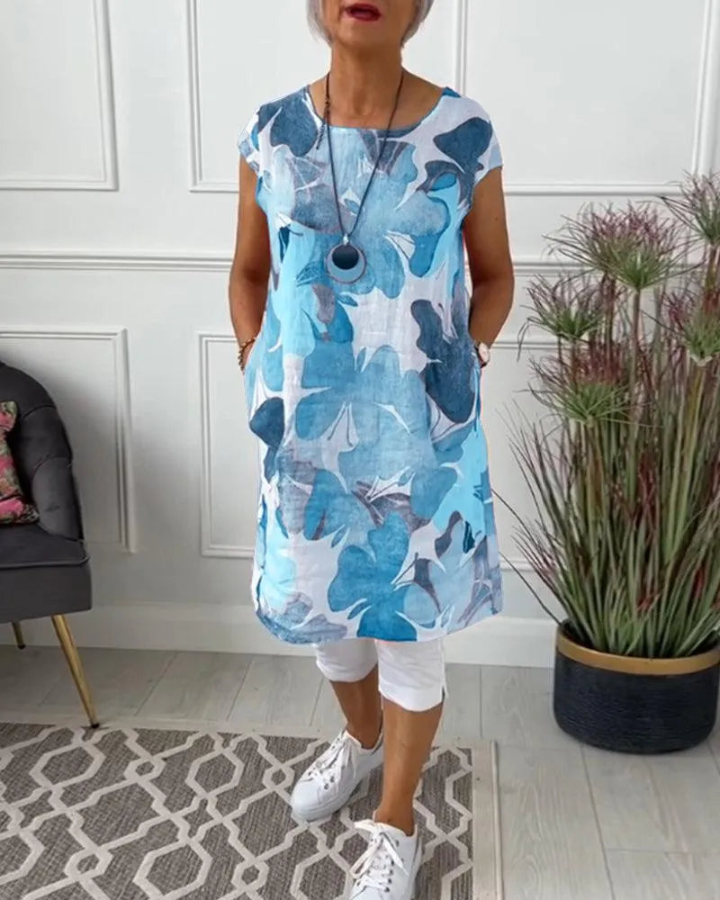 Robe longue - Asymétrique - Fente haute - Parfaite pour les soirées d'été